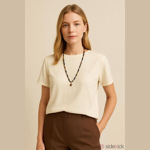 Mikaela Women's M Short Sleeve Dress Shirt EUC